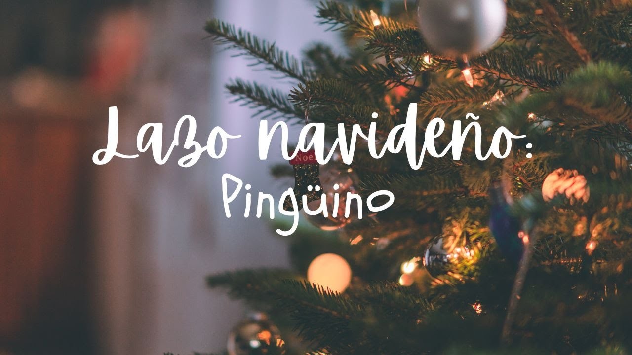COMO HACER UN LAZO COLGANTE NAVIDEÑO: PINGÜINO