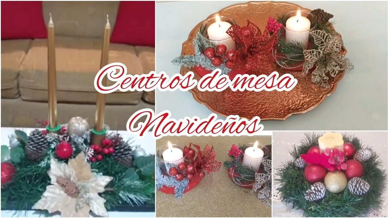 DIY.Manualidades Navideñas Centros de Mesa fácil y económicos