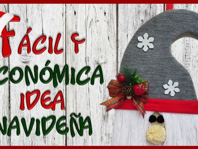 FÁCIL Y ECONÓMICA IDEA NAVIDEÑA 2022 - Gnomo navideño con cartón - Christmas crafts with recycling