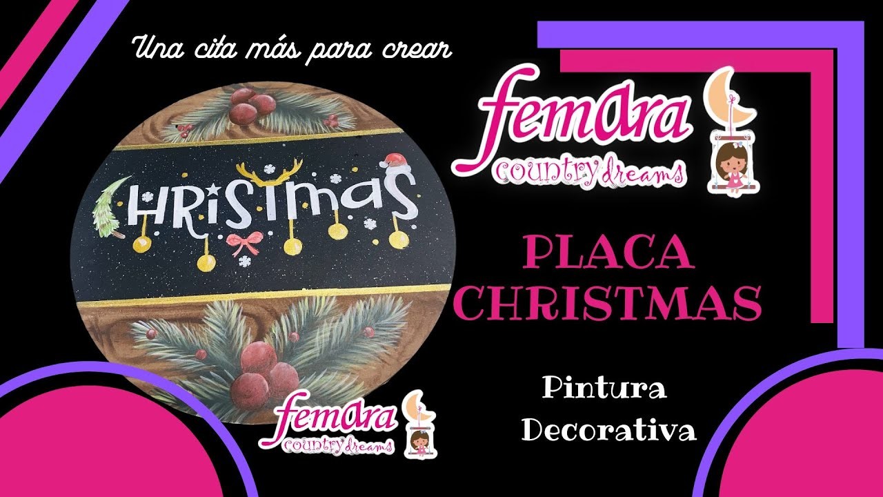 Placa decorativa Christmas! #stencil #stencilart