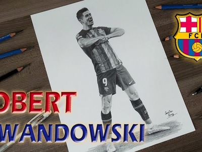 ROBERT LEWANDOWSKI ???????? El nuevo ÍDOLO del BARCELONA | Drawing Robert Lewandowski