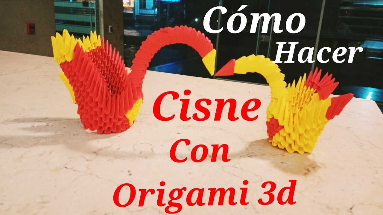 CISNE con ORIGAMI 3D " cómo hacer cisne con origami muy fácil