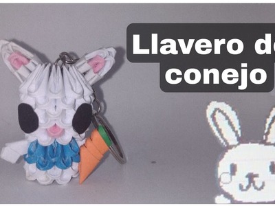 Como hacer llavero de conejo en origami 3D| Carol Sandoval