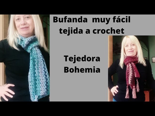 Cómo tejer, bufanda a crochet muy fácil y rápida