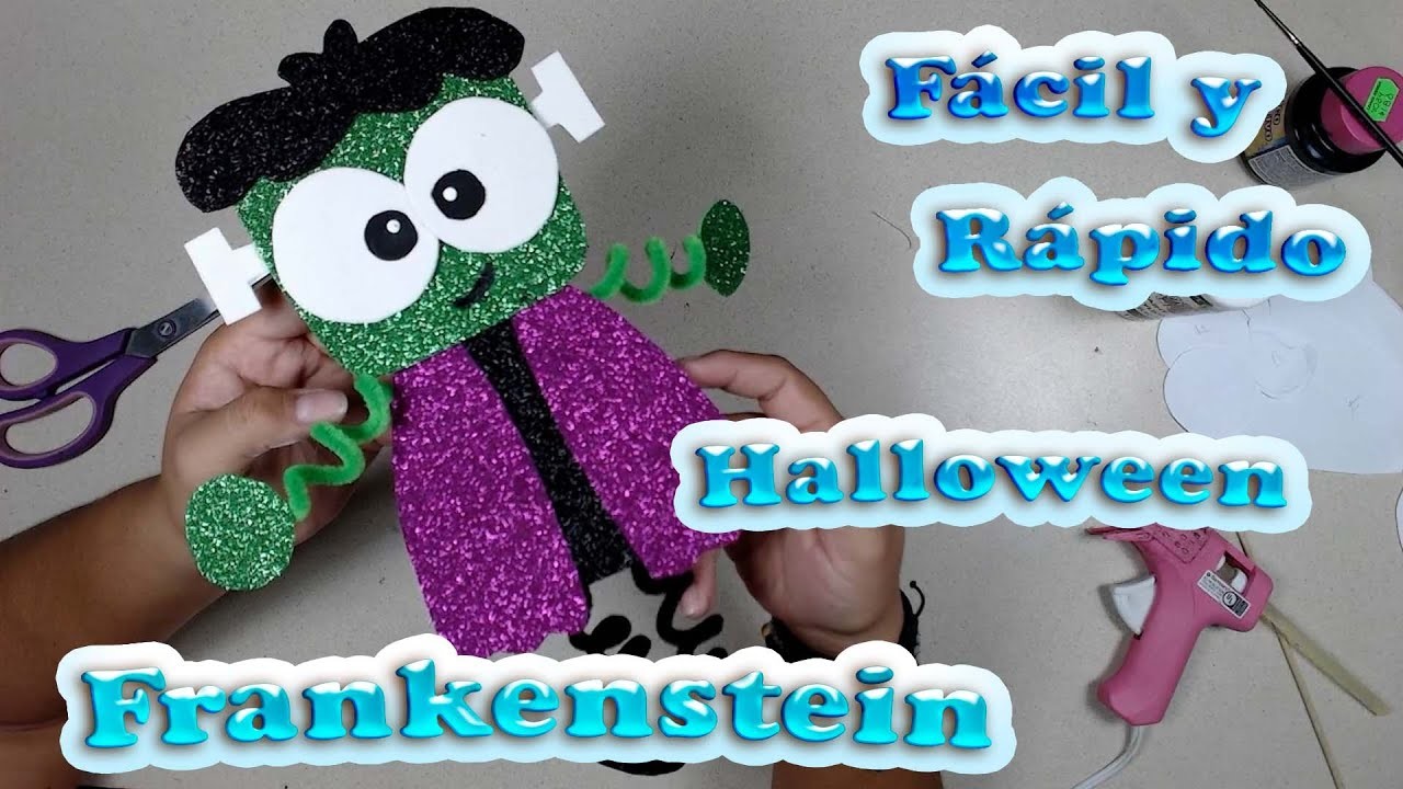 ¡¡DIY!! Como Hacer un Frankenstein de Fomy para Halloween Fácil y Rápido