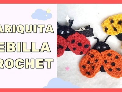 Mariquita a CROCHET para hebillas  - Crochet Facil Y Rapido