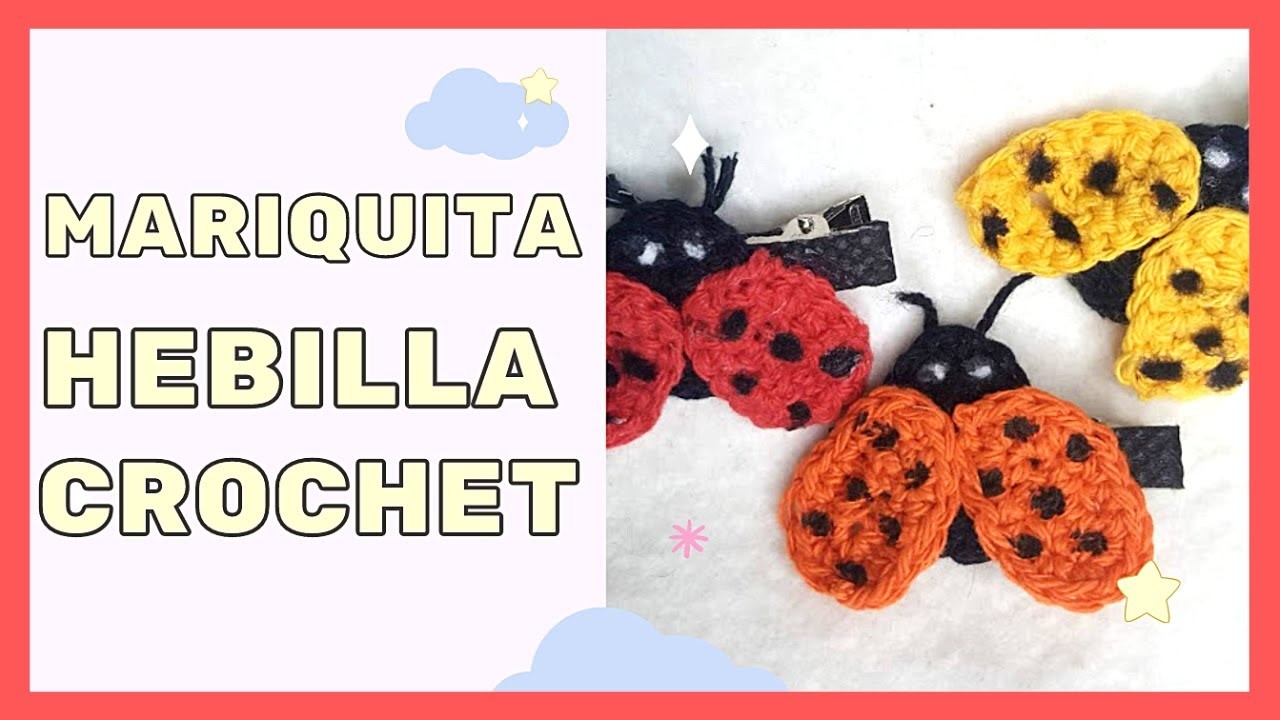 Mariquita a CROCHET para hebillas  - Crochet Facil Y Rapido