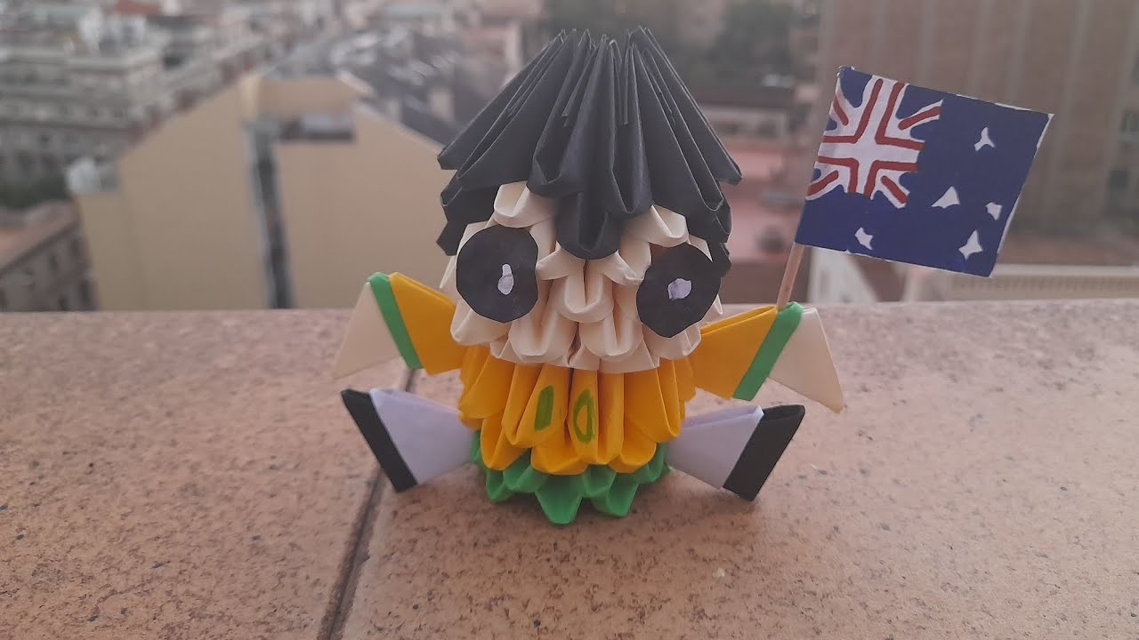 Tutorial jugador de Australia en origami 3D fácil