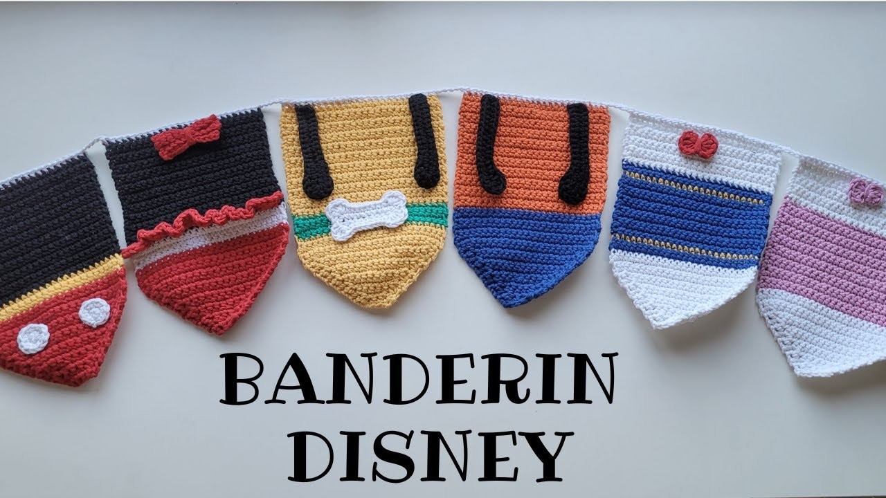 Banderines a crochet Disney - Mickey-  1.6