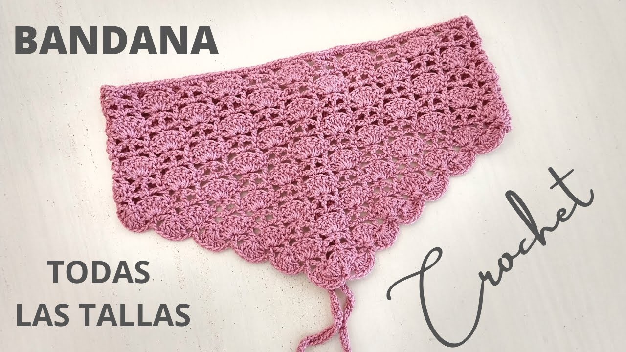 Cómo tejer bandana a crochet super fácil y en cualquier talla