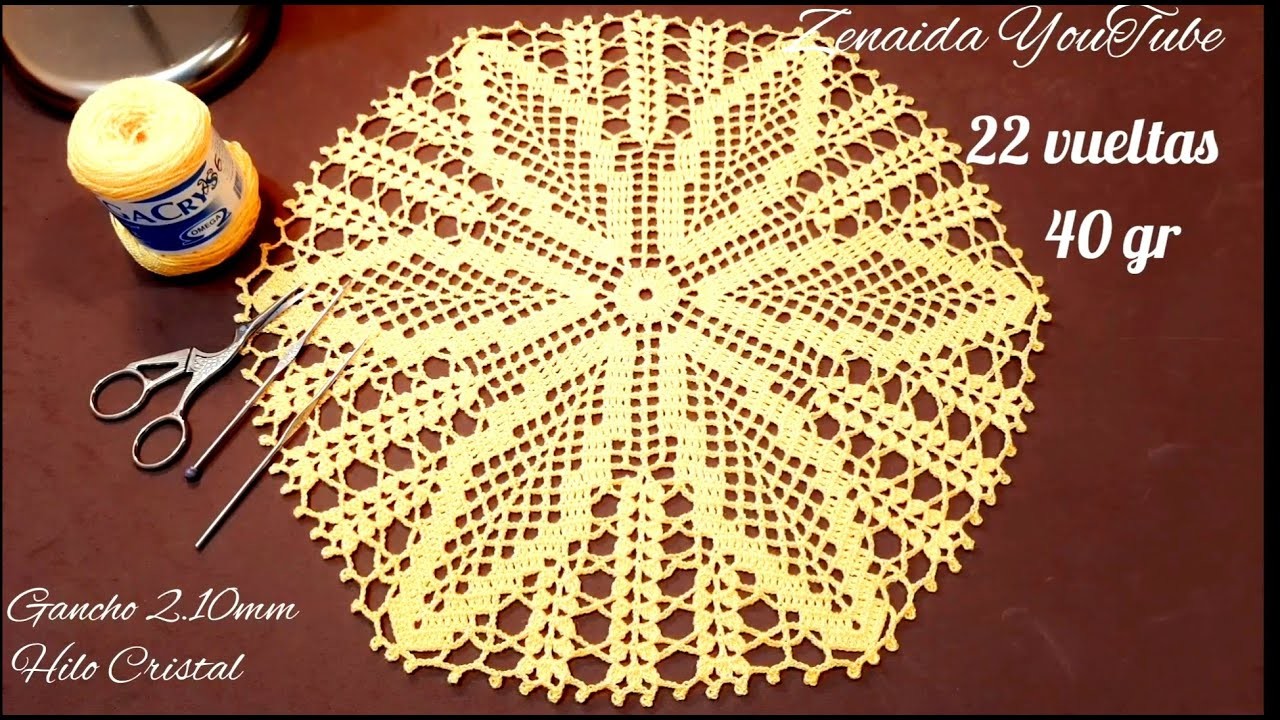 ????Como Tejer Carpeta Amarilla #Crochet #Zenaida