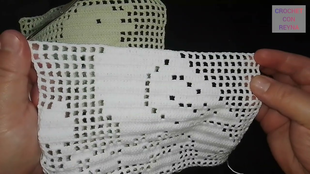 Cuadro en crochet para cojines o almohadones parte 3
