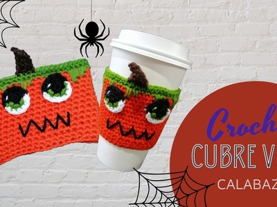 Cubre Vaso a Crochet de Calabaza | Halloween