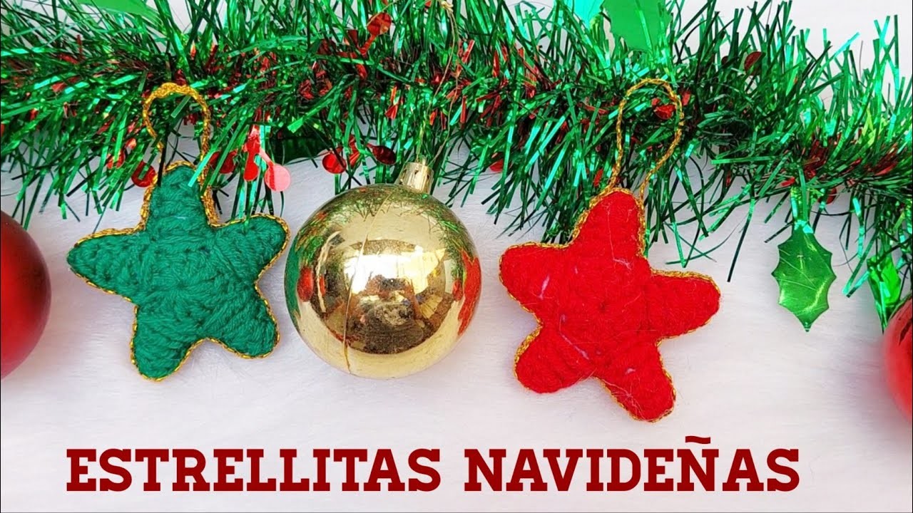 ESTRELLAS ???? A CROCHET  ADORNO NAVIDEÑO.