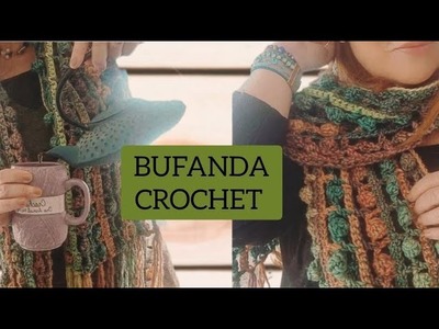 Cómo hacer una bufanda muy original, muy fácil y rápido, a crochet. #bufandacrochet #bufandateddy