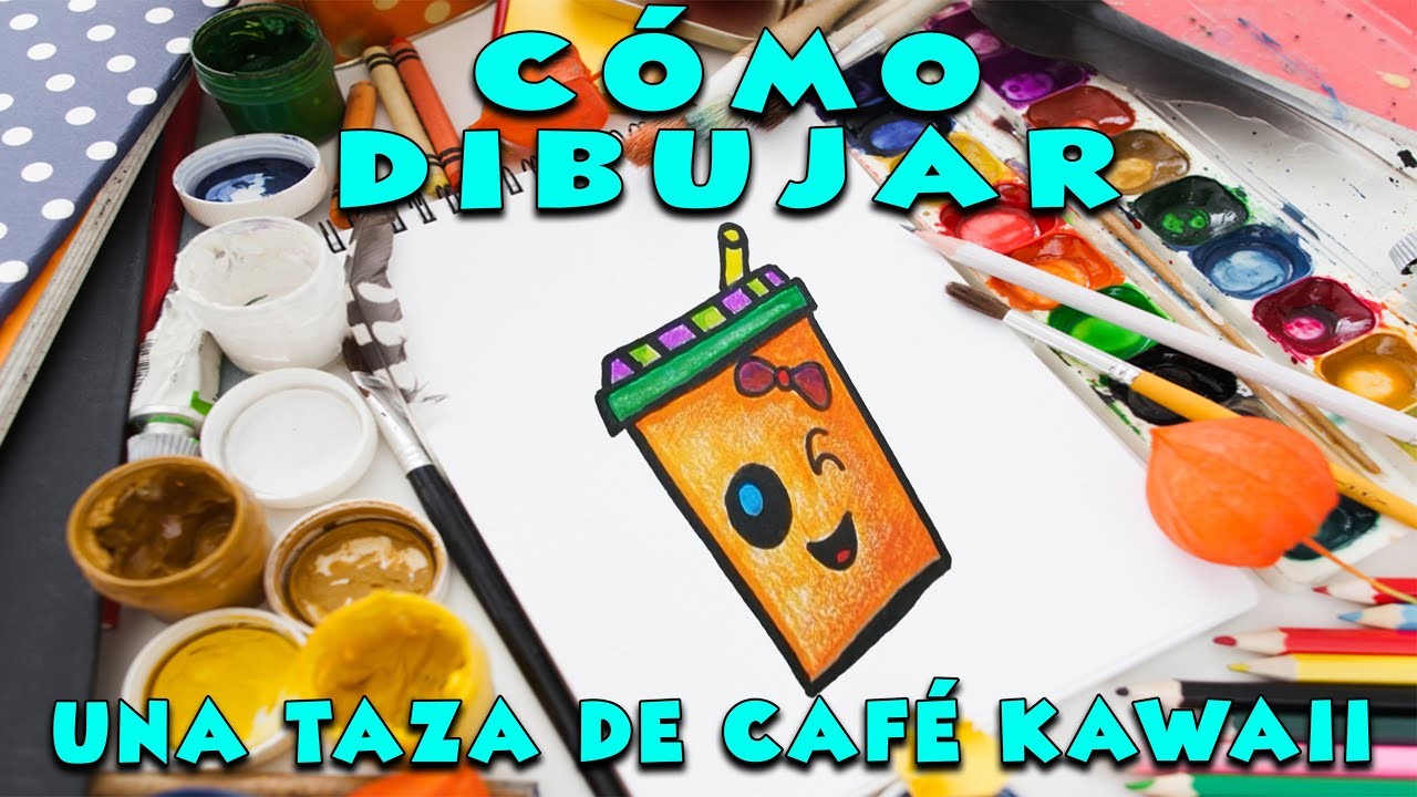 ????????DIBUJA un divertido CAFE KAWAII | Dibujos sencillos | PASO a PASO????????