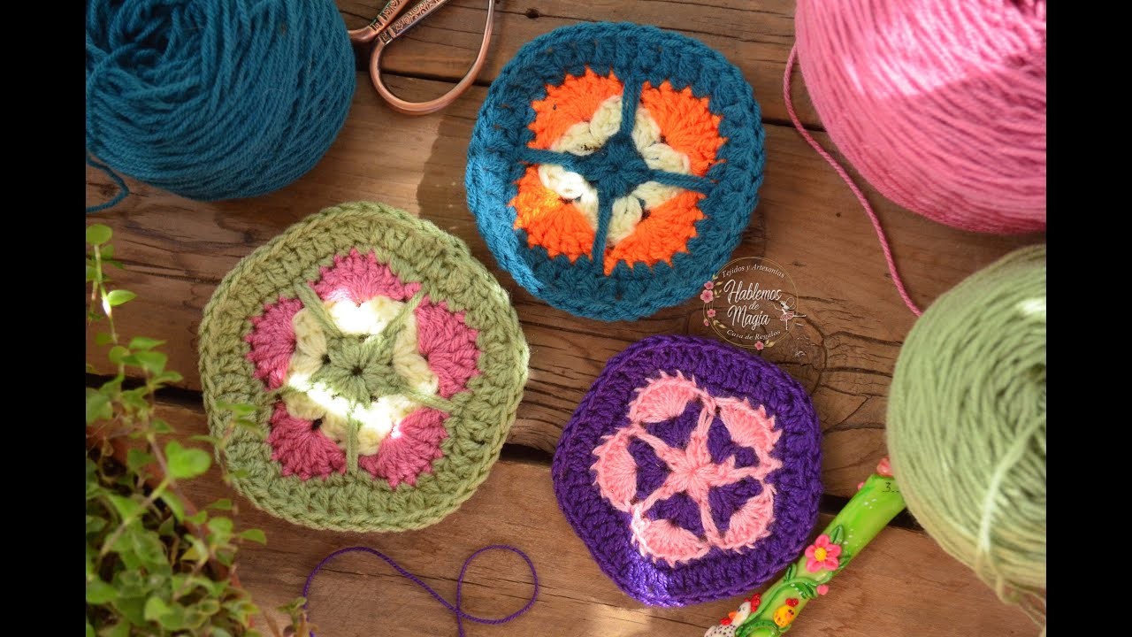 ( Flor africana de 4 y 5 pétalos) Técnicas, Crochet y muchos Tips.
