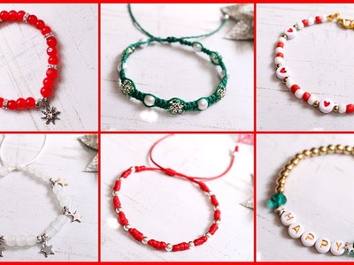 IDEAS para hacer PULSERAS navideñas???? DIY Christmas Bracelet