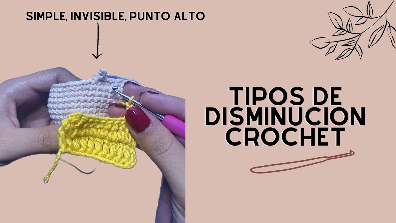 Tipos de disminución para tejidos- Tutorial crochet