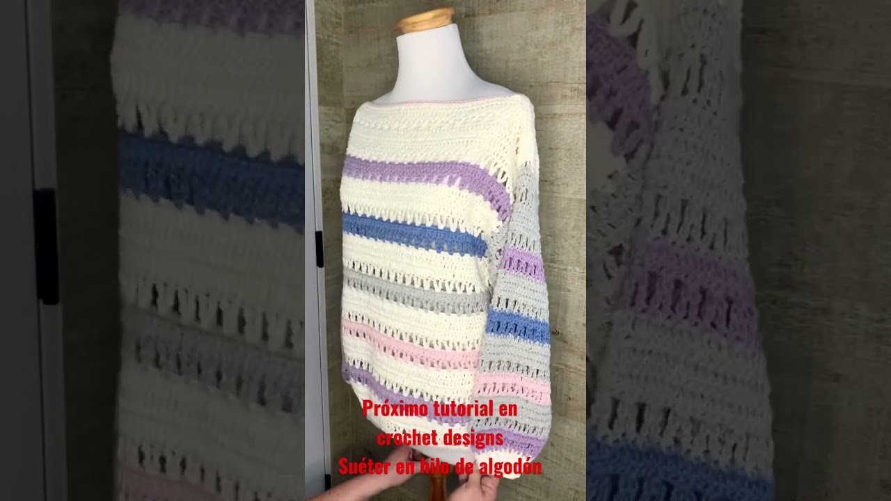Cómo tejer suéter a crochet próximo tutorial #shorts #crochettutorial #comotejer
