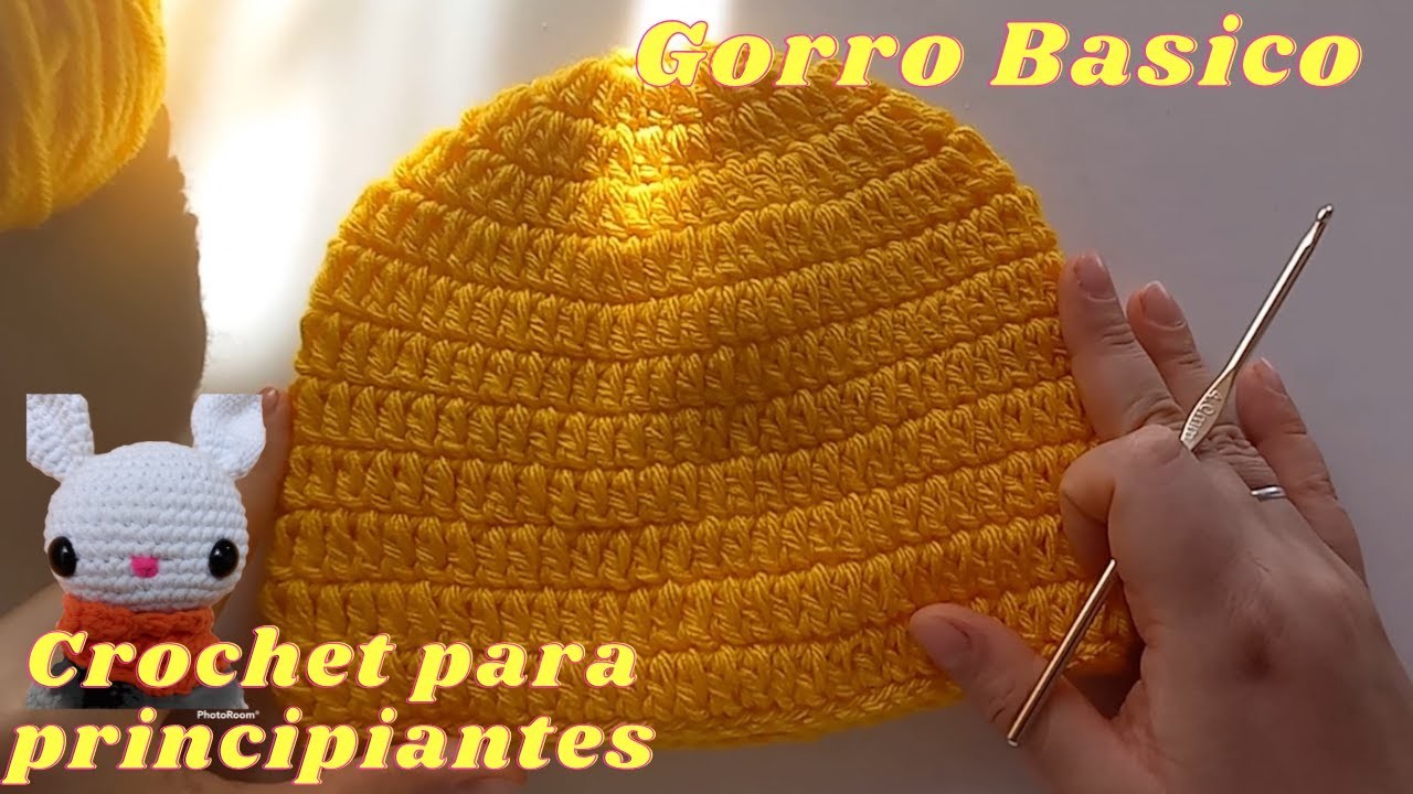 ????Crochet fácil para principiantes GORRO BASICO ideal para negocio paso a paso  con todos los talles????
