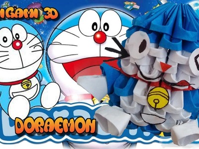 Doraemon (Gato cósmico) en Origami 3d | Tutorial en Español.Fácil y rápido.