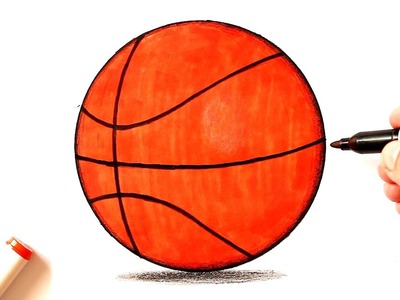 Как нарисовать Баскетбольный мяч