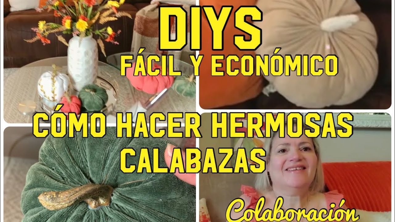 #maritewong CÓMO HACER CALABAZAS HERMOSAS.RECICLANDO.DIY. FACIL Y ECONÓMICO.FALL DECOR 2022