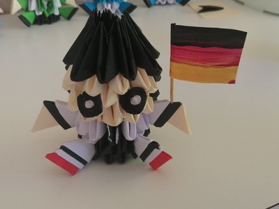 Tutorial jugador de fútbol de Alemania en origami 3d fácil #origami #alemania #futbol