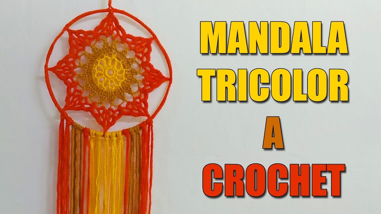 Como Tejer Mandala de 3 Colores a Crochet - Tutorial paso a paso.