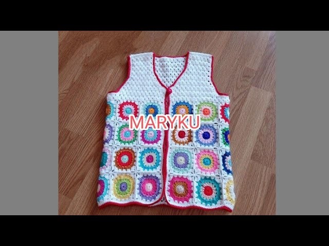 ÉSTO TE ENCANTARÁ, CHALECOS TEJIDOS A CROCHET  BELLOS DISEÑOS MULTICOLOR