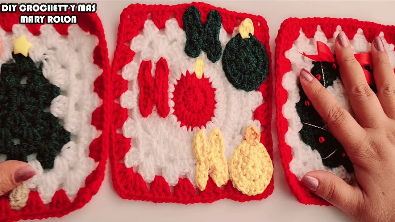LLEGO EL CROCHET NAVIDEÑO! patrón de Granny Ho-ho-ho "Tutorial completo a crochet con Mary Rolón"
