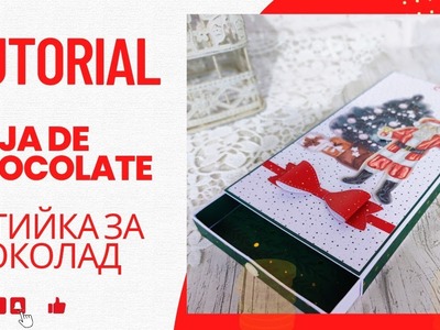 Tutorial: Caja de chocolate para Navidad. Коледна кутийка за шоколад.