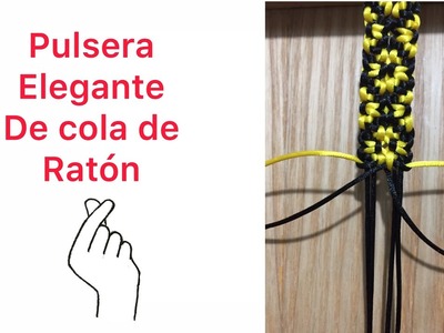 ⭐ TUTORIAL PULSERA TEJIDO CON NUDOS DE HILO COLA DE RATA, Diy Bracelet! ( Handmade flower ) #MACRAMÉ