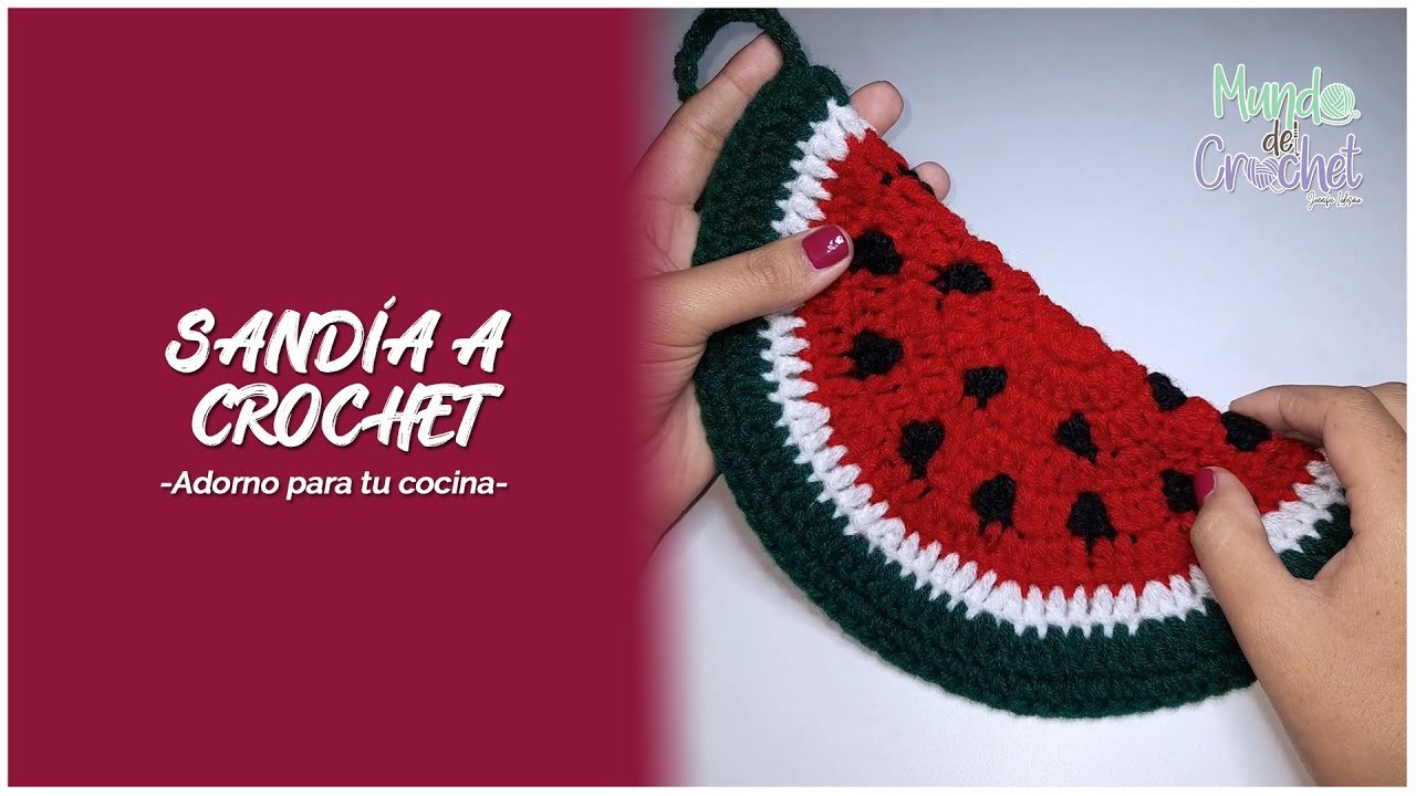 ???? SANDÍA a crochet, ADORNO para tu COCINA || Mundo del Crochet ????