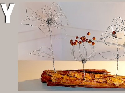 Alambre y madera. Moderno y elegante - #alambrismo #decoraciondelhogar #artesanías