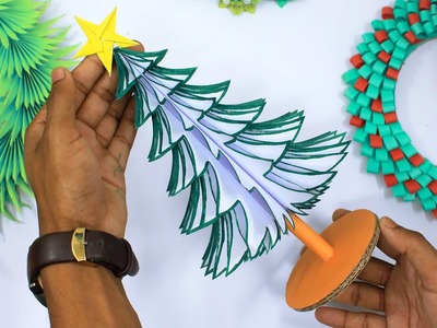 Árbol de navidad de papel | Cómo hacer un árbol de Navidad | Árbol de Navidad | Artesanía de Navidad