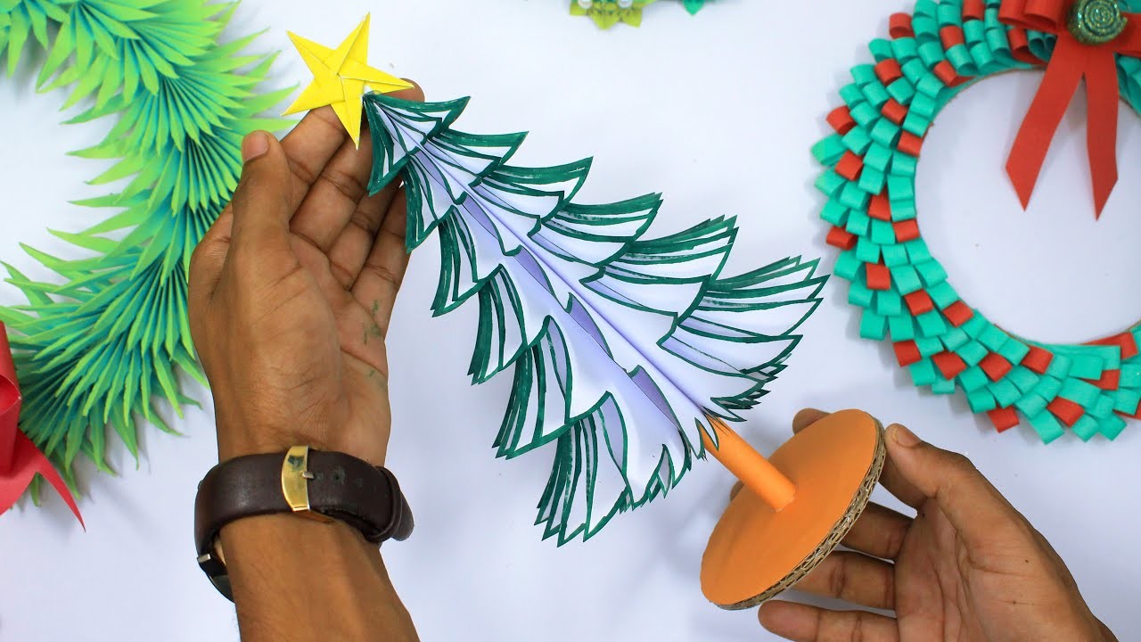 Árbol de navidad de papel | Cómo hacer un árbol de Navidad | Árbol de Navidad | Artesanía de Navidad