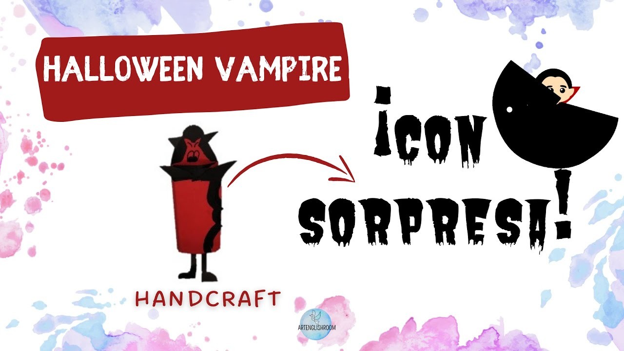 Cómo hacer DRÁCULA de cartulina ????????‍♀️ Manualidades de HALLOWEEN fáciles ????#halloween #manualidades