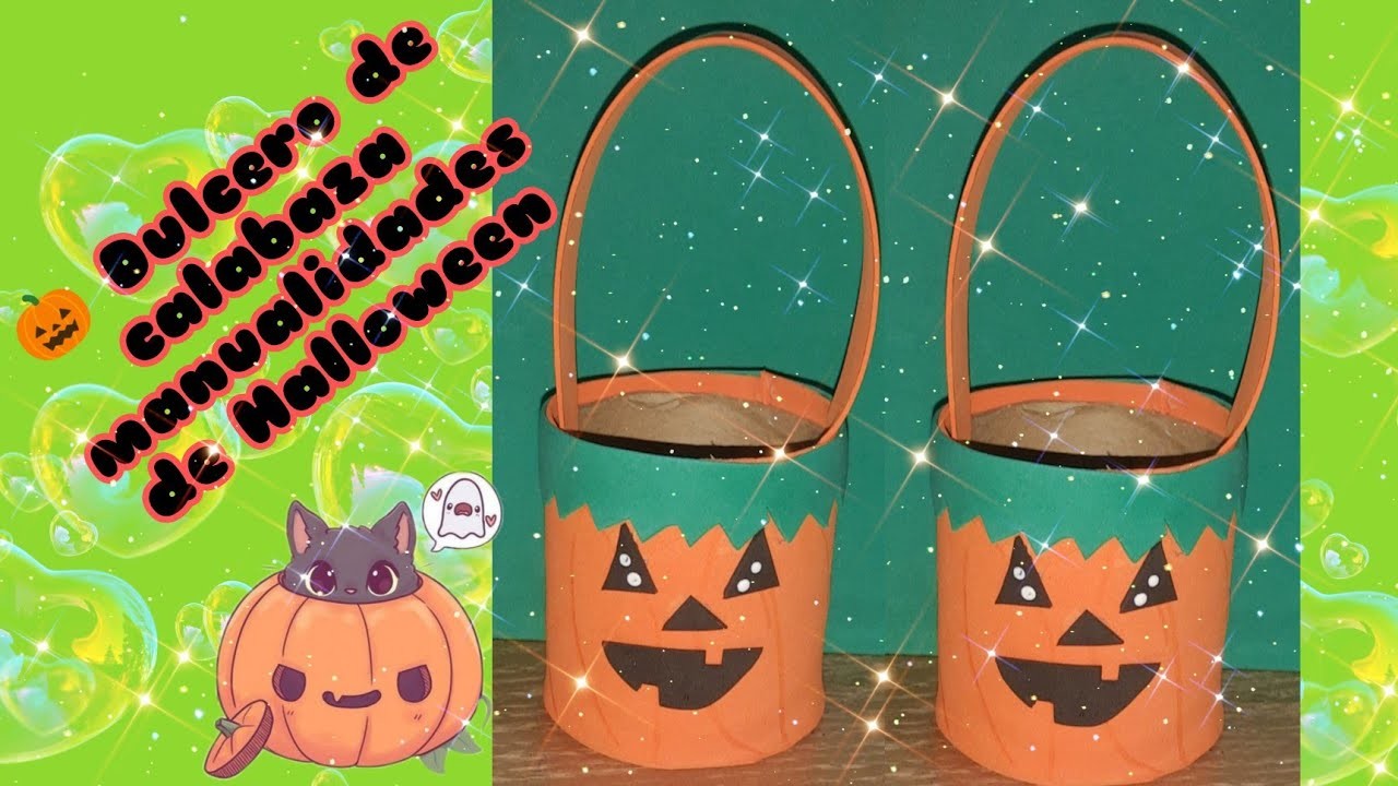 ????COMO HACER UN DULCERO DE CALABACITA MANUALIDADES DE DÍA DE MUERTOS Y HALLOWEEN ???? HAPPY HALLOWEEN ????