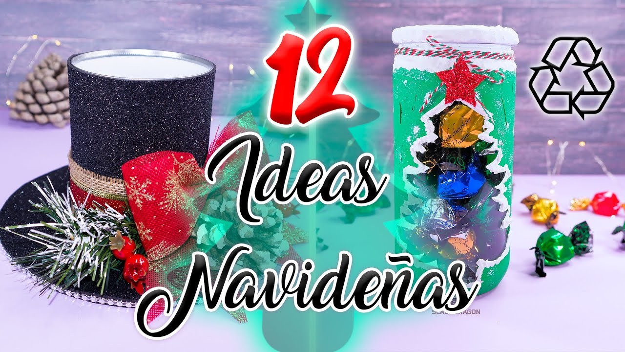 Doce Ideas Cómo hacer adornos navideños fáciles con materiales reciclados