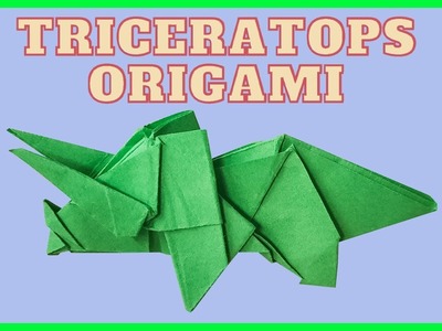 ⩥ TRICERATOPS DE PAPEL | Origami Nivel Medio????