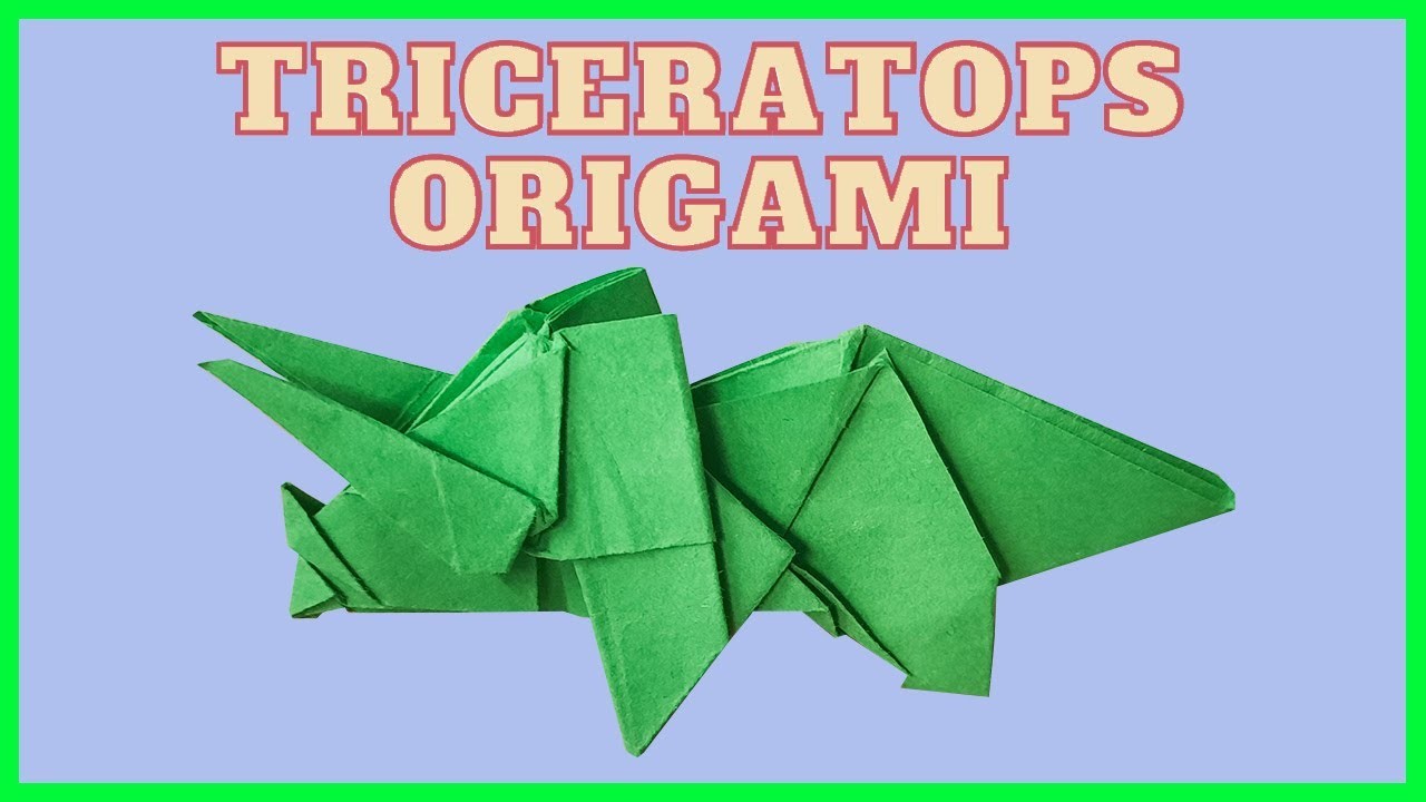 ⩥ TRICERATOPS DE PAPEL | Origami Nivel Medio????