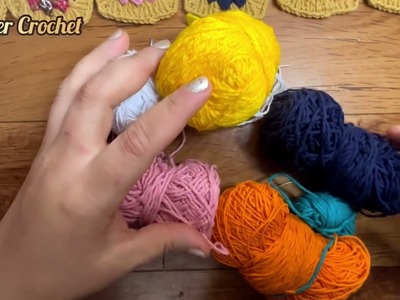 Como hacer copas a crochet multicolor - copas a crochet con resto de lana  #copas  #pasoapaso