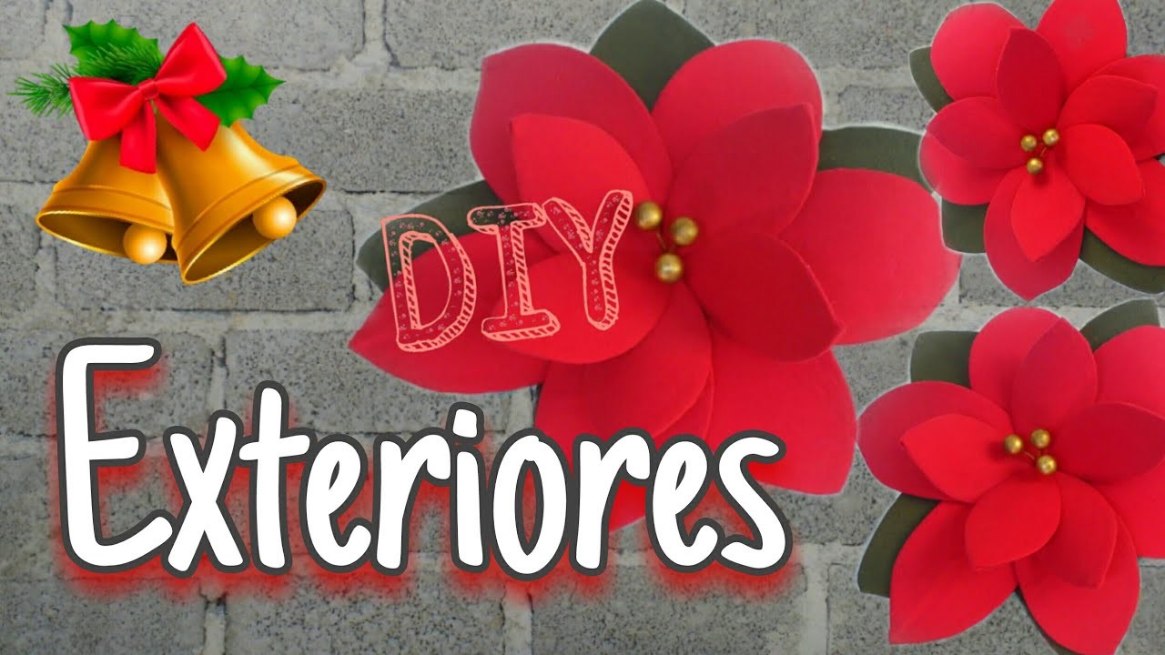 Cómo hacer flores nochebuena con tela cosidas a mano lavables para exterior. #nochebuena #navidad