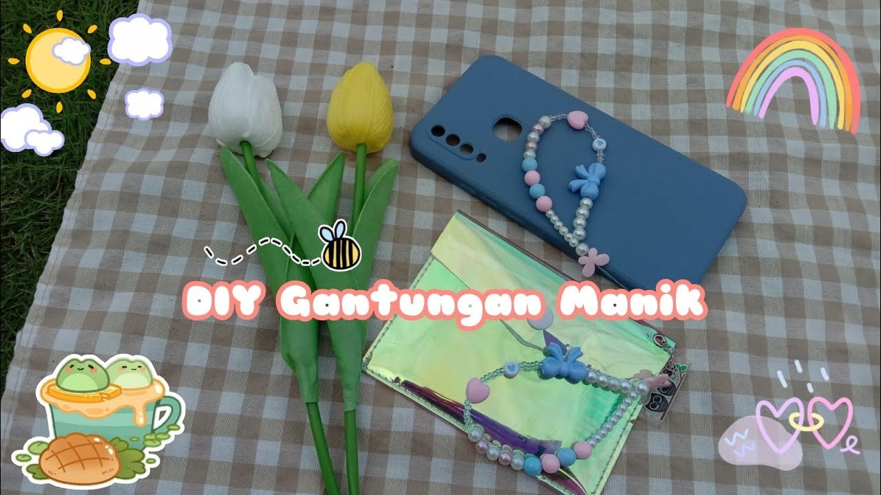 DIY gantungan handphone manik manik | beads diy