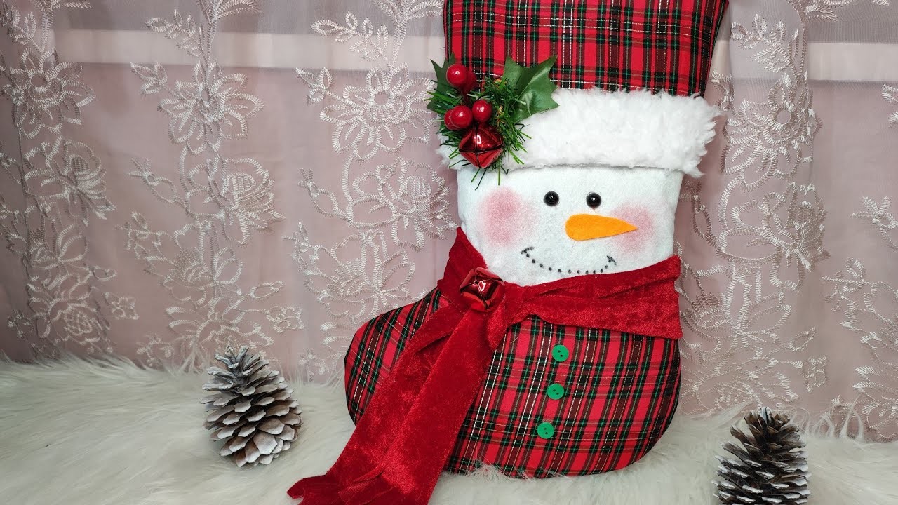Bota navideña con cartón reciclado | DIY | manualidades | navidad