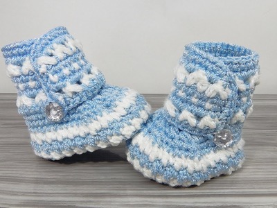Botas Invierno tejidas a crochet  para bebe