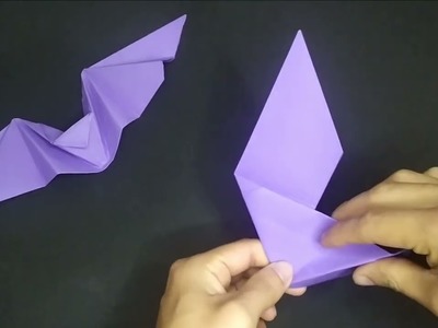 Como hacer murciélago de papel que mueve las alas. How to make a paper bat that moves its wings