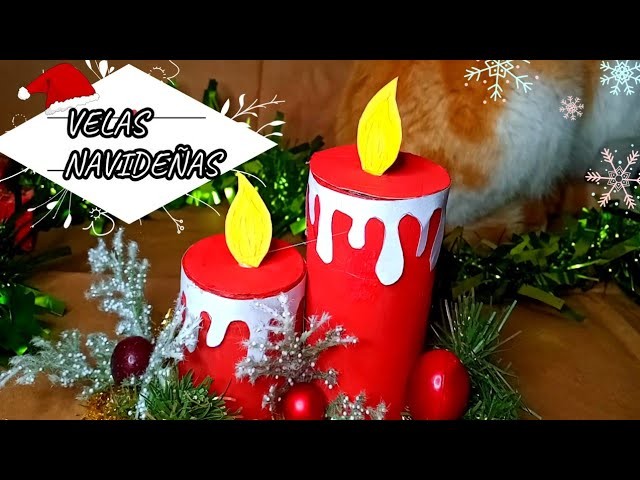 Cómo hacer VELAS NAVIDEÑAS ????️ Manualidades para navidad